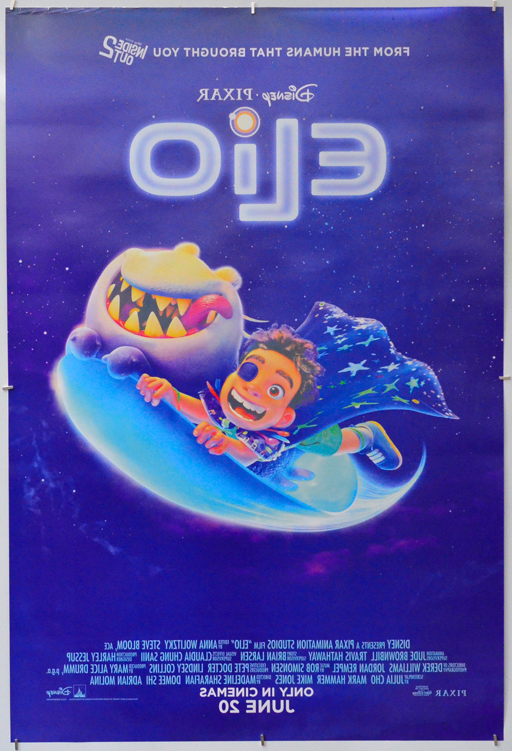 Elio (Back) Cinema One Sheet Movie Poster 