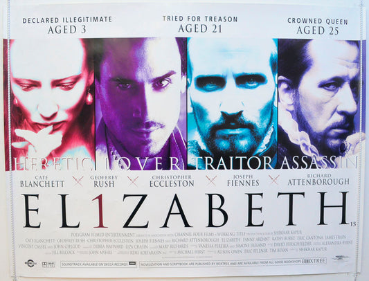 Elizabeth Original British Quad Poster - Film Poster - Movie Poster 