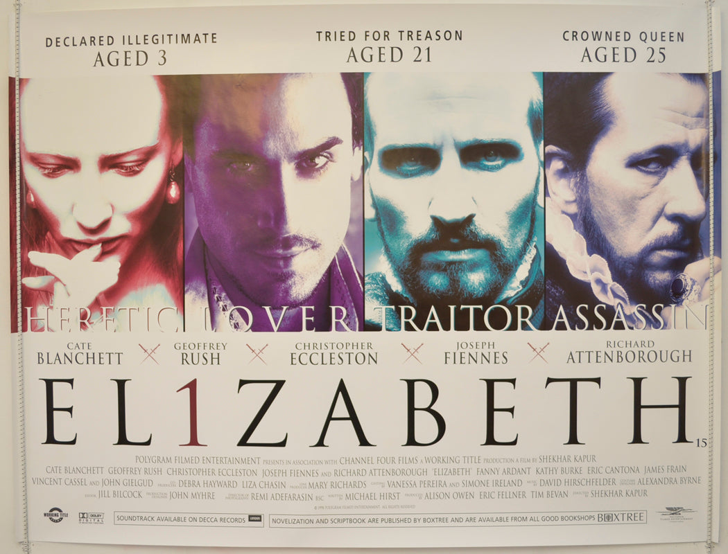 Elizabeth  Original Quad Poster - Film Poster - Movie Poster 