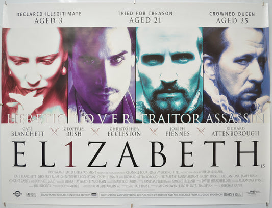 Elizabeth - Original Quad Poster - Film Poster - Movie Poster