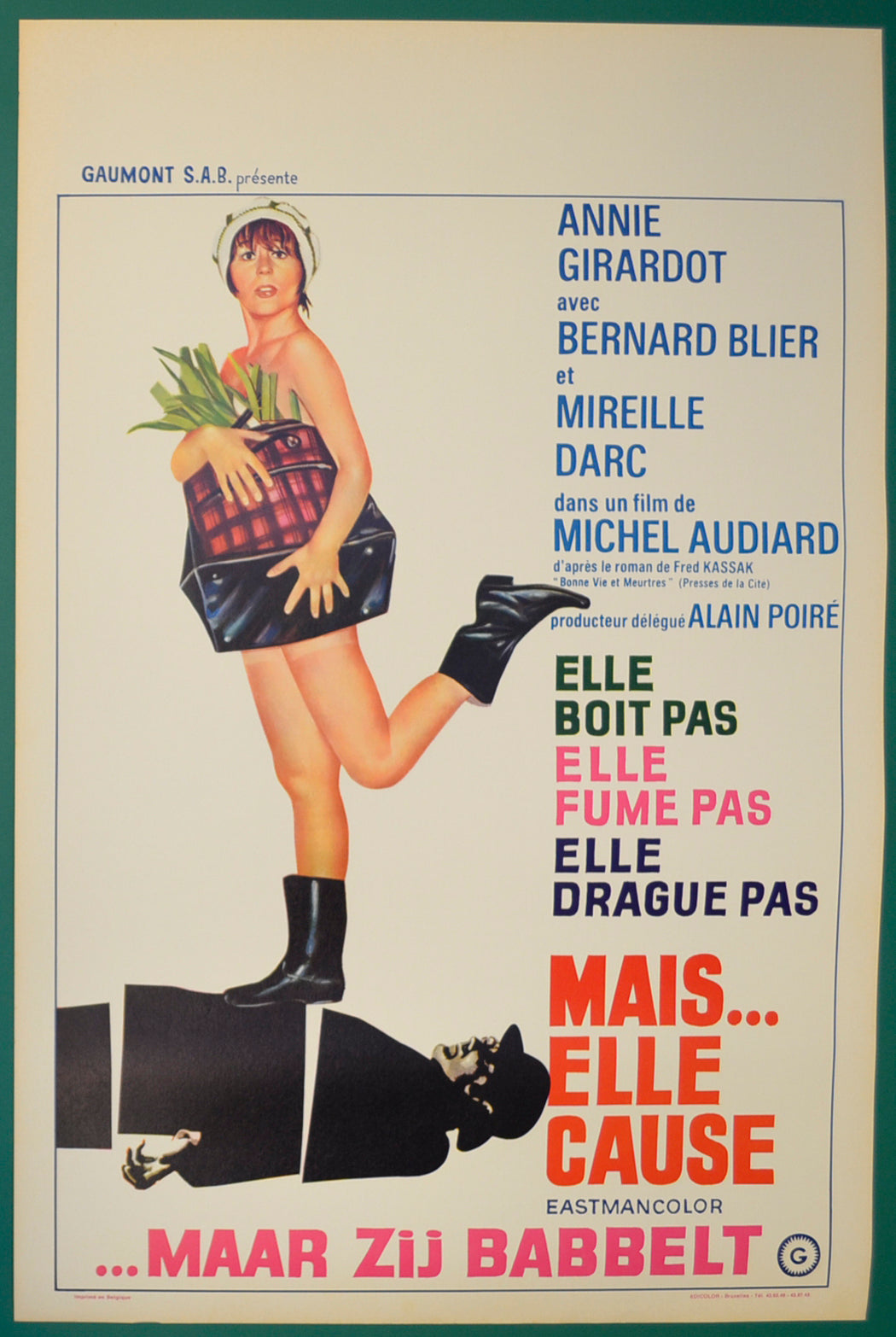 Elle Boit Pas, Elle Fume Pas, Elle Drague Pas, Mais... Elle Cause!  Original Belgian Poster - Film Poster - Movie Poster  