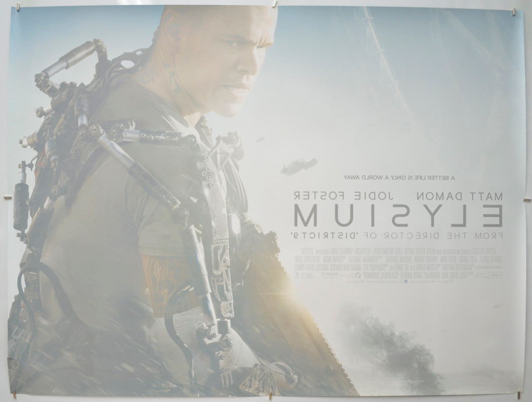 Elysium (Back) Cinema Quad Movie Poster 