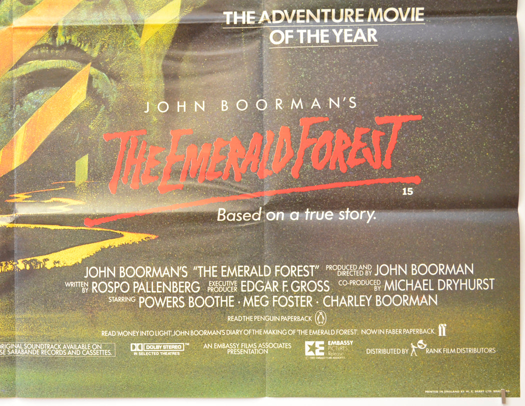 THE EMERALD FOREST (Bottom Right) Cinema Quad Movie Poster 