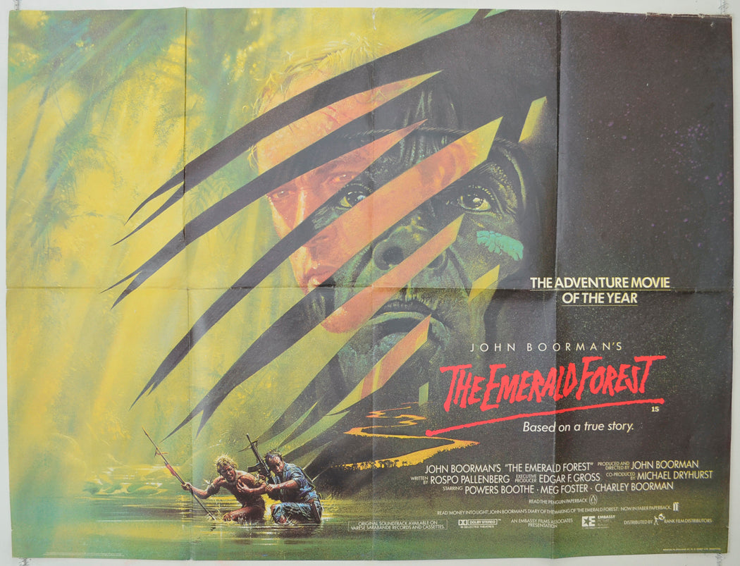 The Emerald Forest   Original Quad Poster - Film Poster - Movie Poster 