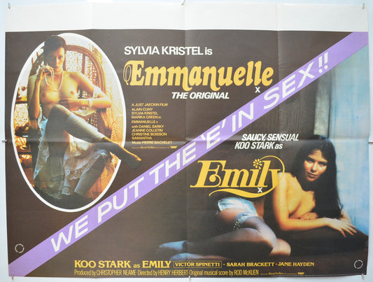 Emmanuelle / Emily (Double Bill) Original Quad Poster - Film Poster - Movie Poster