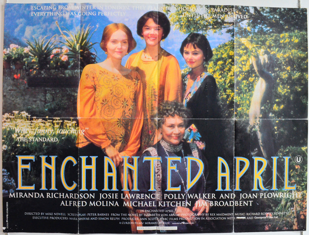 Enchanted April  Original British Quad Poster - Film Poster - Movie Poster 