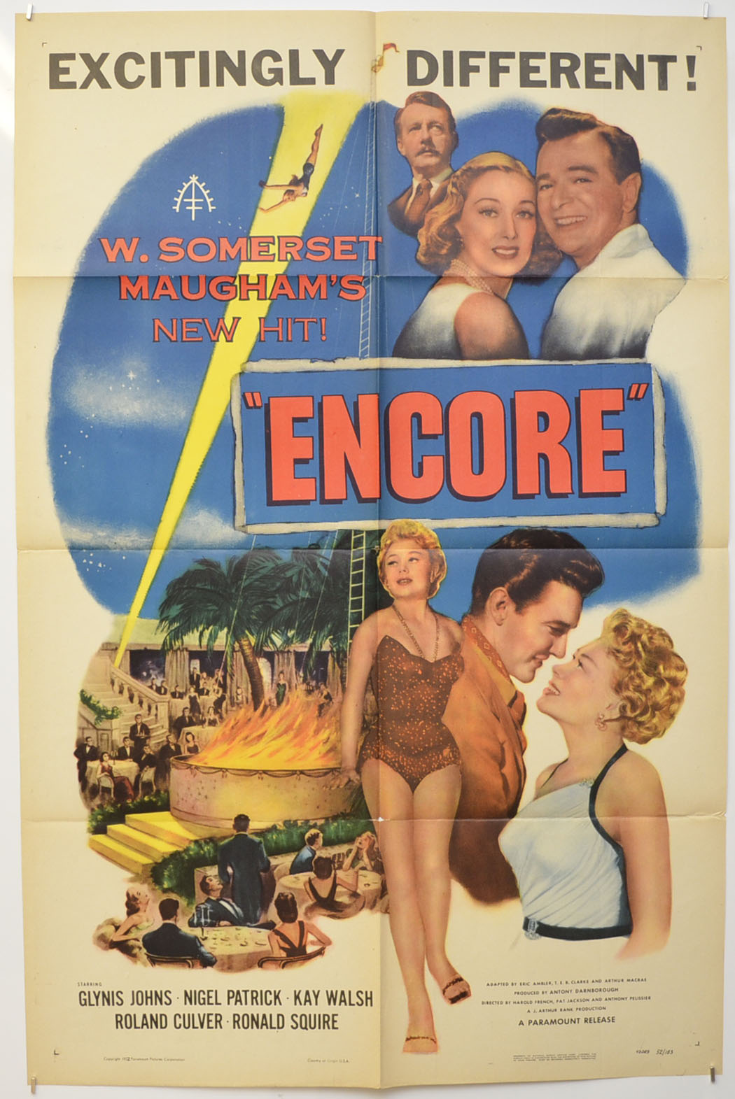 Encore Original One Sheet Poster - Film Poster - Movie Poster