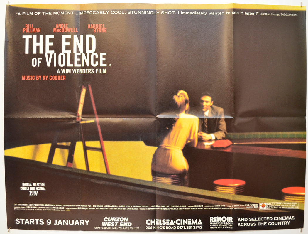 The End Of Violence Original Quad Poster - Film Poster - Movie Poster