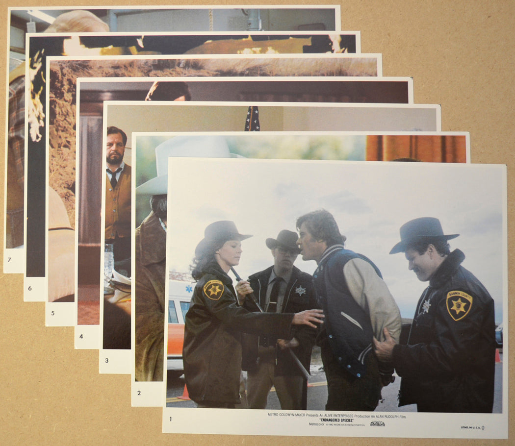 Endangered Species 7 Original Colour Front Of House Stills / 8x10 Lobby Cards 