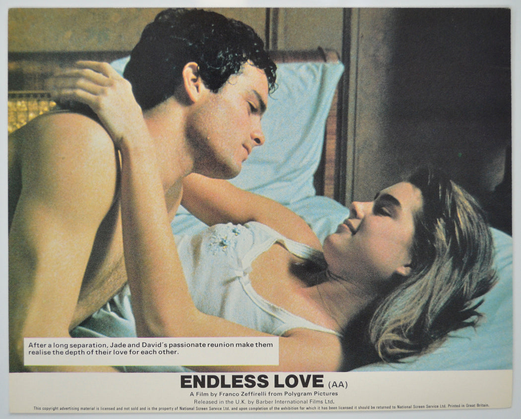 ENDLESS LOVE (Card 1) Cinema Set of Colour FOH Stills / Lobby Cards 