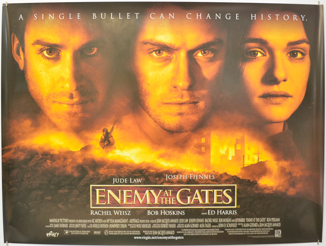 Enemy At The Gates Original Quad Poster - Film Poster - Movie Poster - Cinema Poster