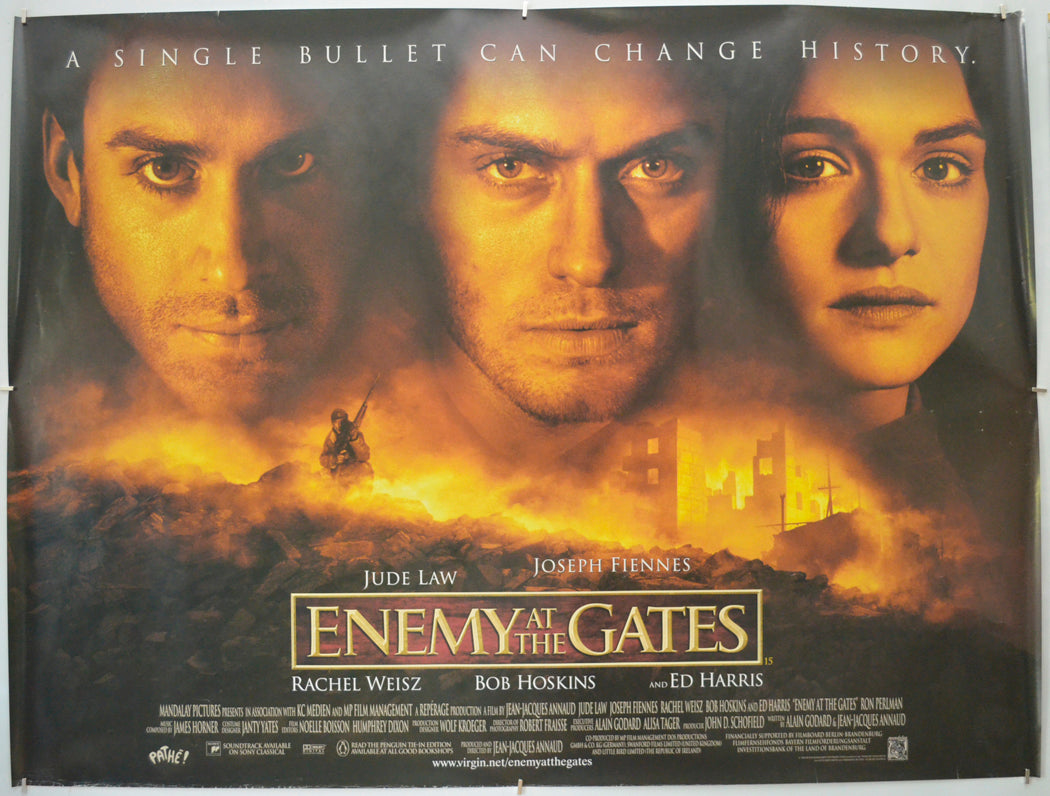 Enemy At The Gates Original Quad Poster - Film Poster - Movie Poster - Cinema Poster