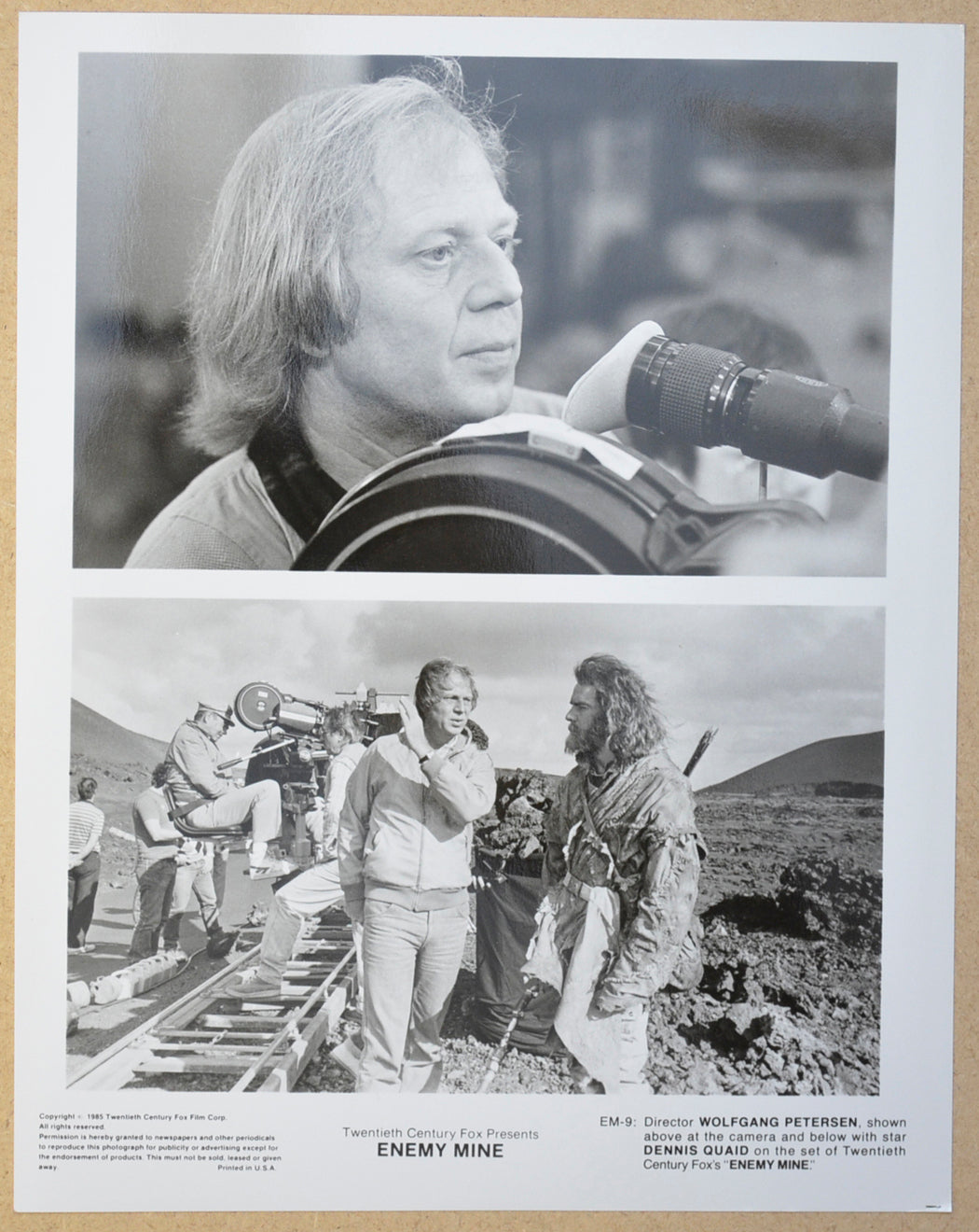 ENEMY MINE (Still 8) Cinema Black and White Press Stills 