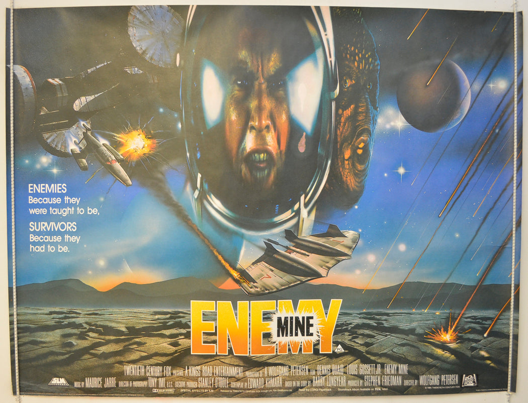 Enemy Mine Original Quad Poster - Film Poster - Movie Poster  