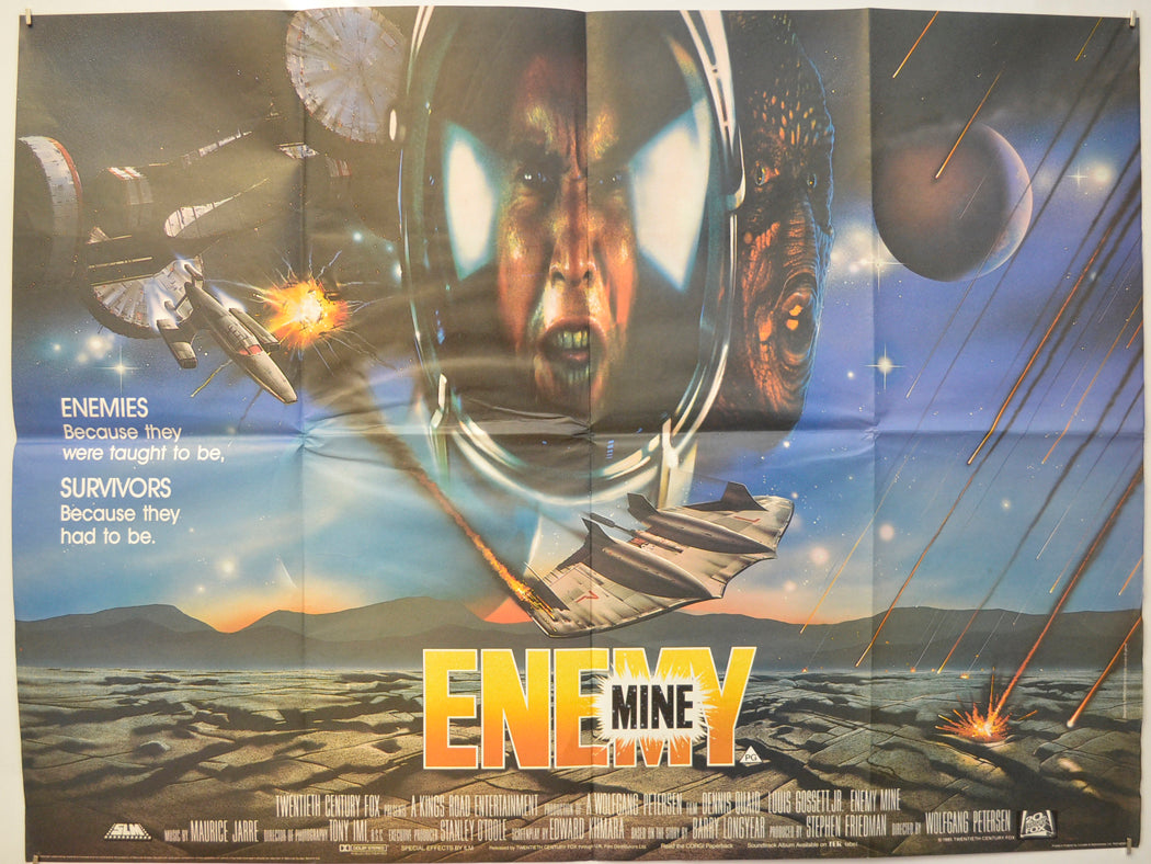 Enemy Mine  Original Quad Poster - Film Poster - Movie Poster