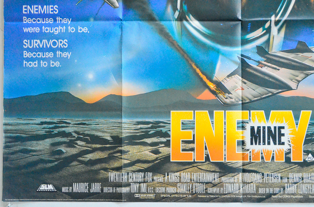 ENEMY MINE (Bottom Left) Cinema Quad Movie Poster 