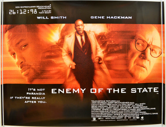 Enemy Of The State Original Quad Poster - Film Poster - Movie Poster  