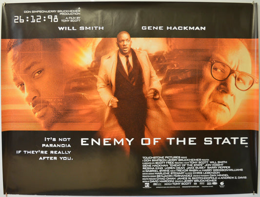 Enemy Of The State Original Quad Poster - Film Poster - Movie Poster