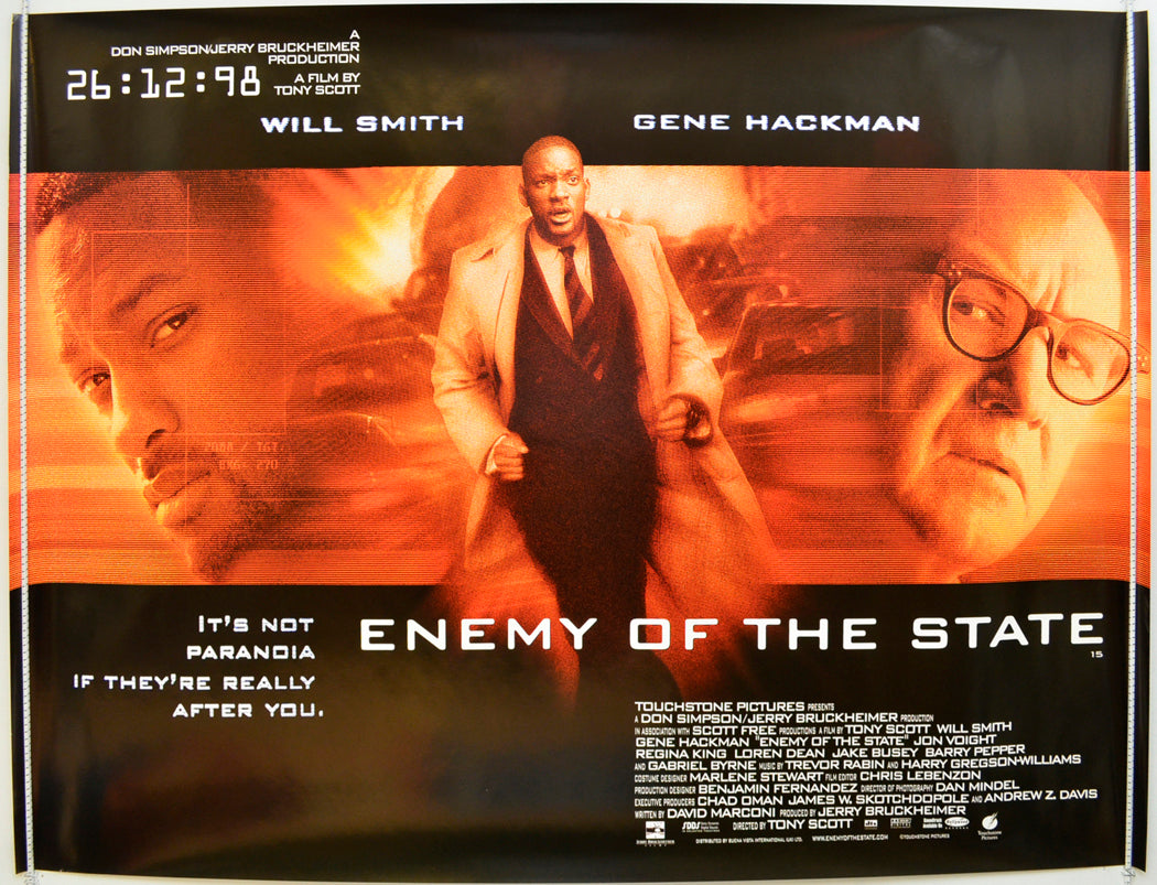 Enemy Of The State Original Quad Poster - Film Poster - Movie Poster  