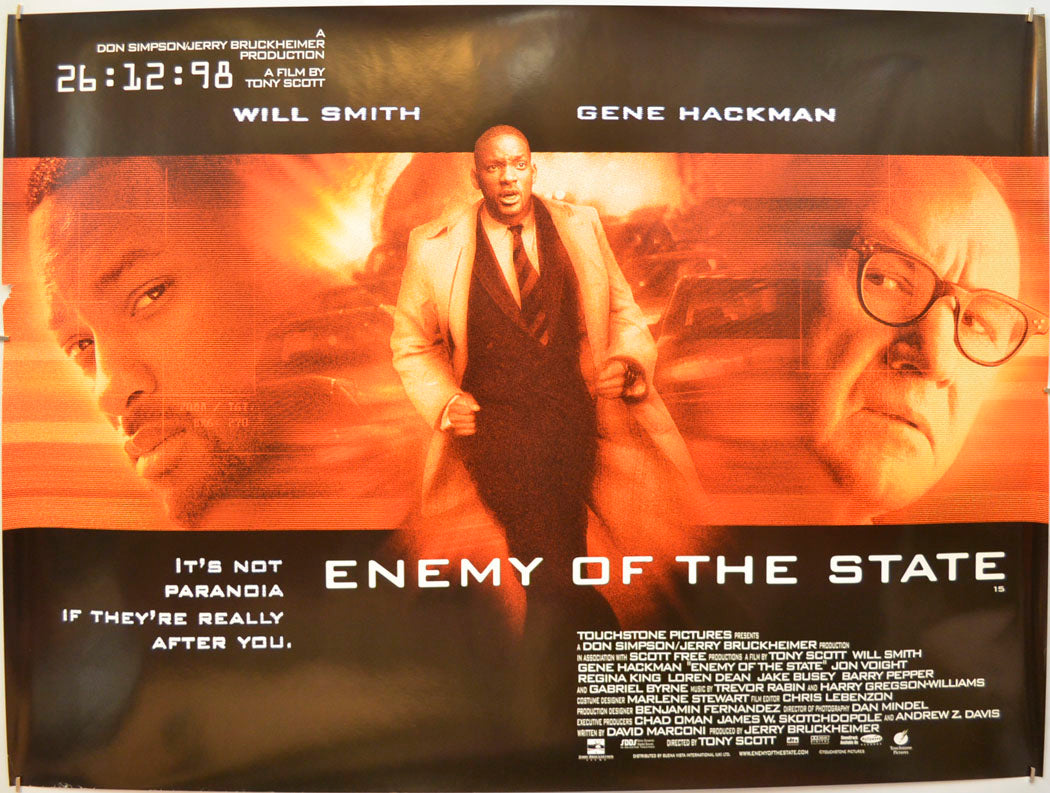 Enemy Of The State Original Quad Poster - Film Poster - Movie Poster