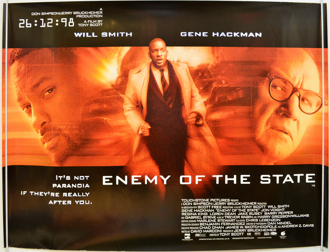 Enemy Of The State Original Quad Poster - Film Poster - Movie Poster  