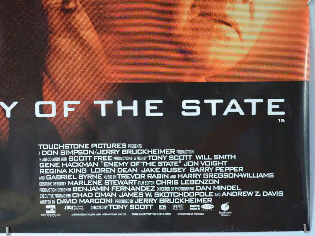 ENEMY OF THE STATE (Bottom Right) Cinema Quad Movie Poster 