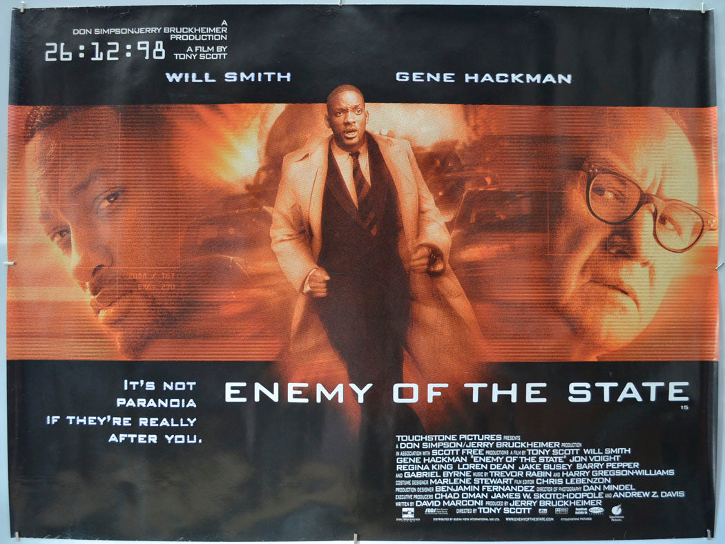 Enemy Of The State Original Quad Poster - Film Poster - Movie Poster