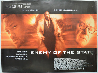 Enemy Of The State - Original Quad Poster - Film Poster - Movie Poster