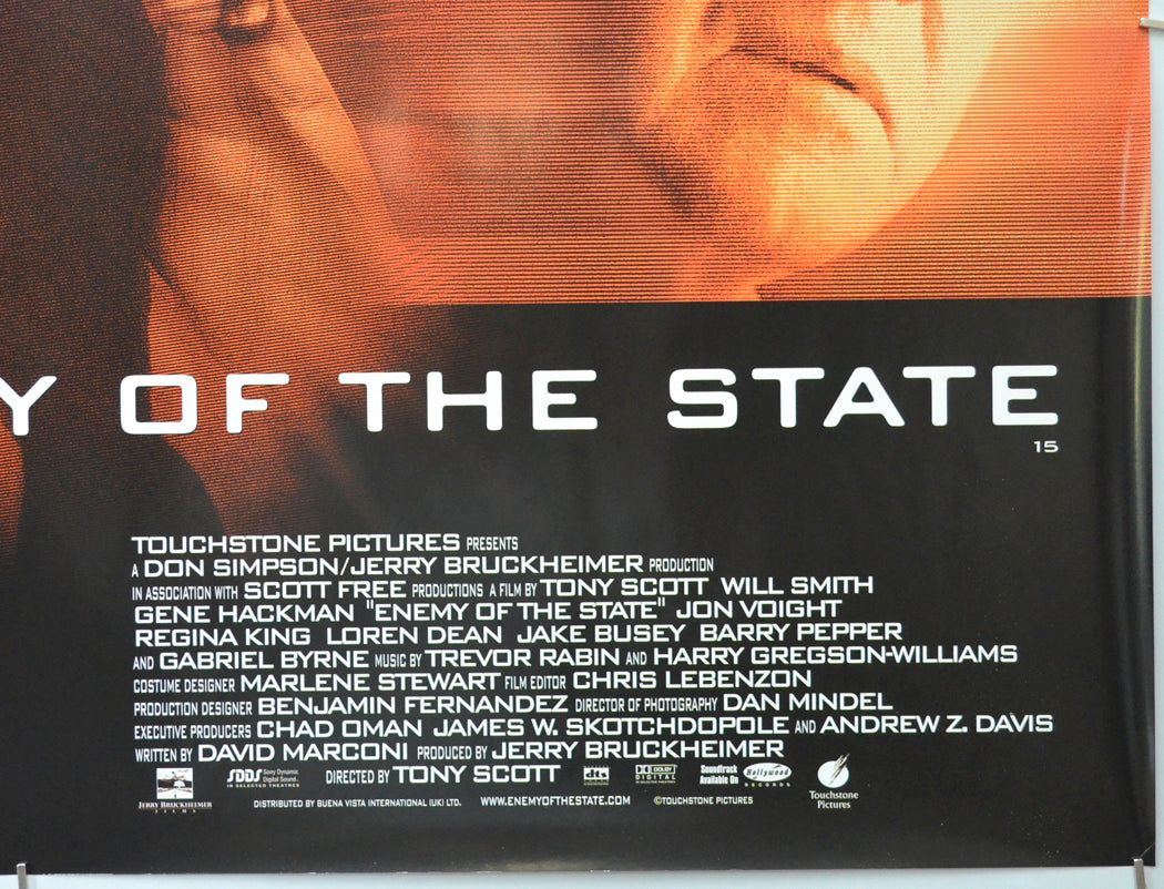 ENEMY OF THE STATE (Bottom Right) Cinema Quad Movie Poster 