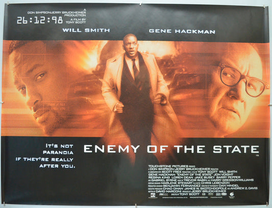 Enemy Of The State Original Quad Poster - Film Poster - Movie Poster  