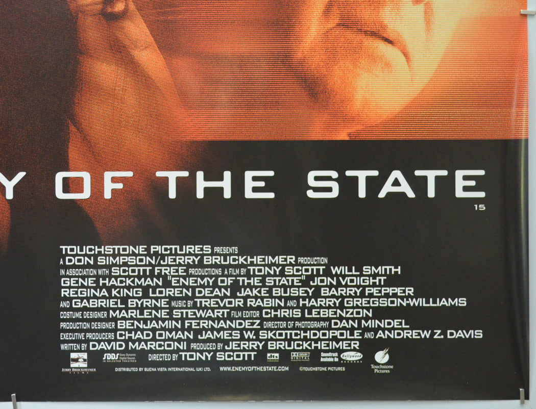 ENEMY OF THE STATE (Bottom Right) Cinema Quad Movie Poster 