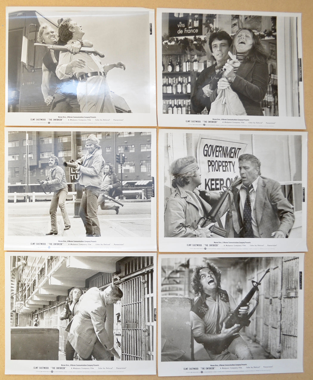 The Enforcer 6 Original Black and White Press Stills (Photographs) 