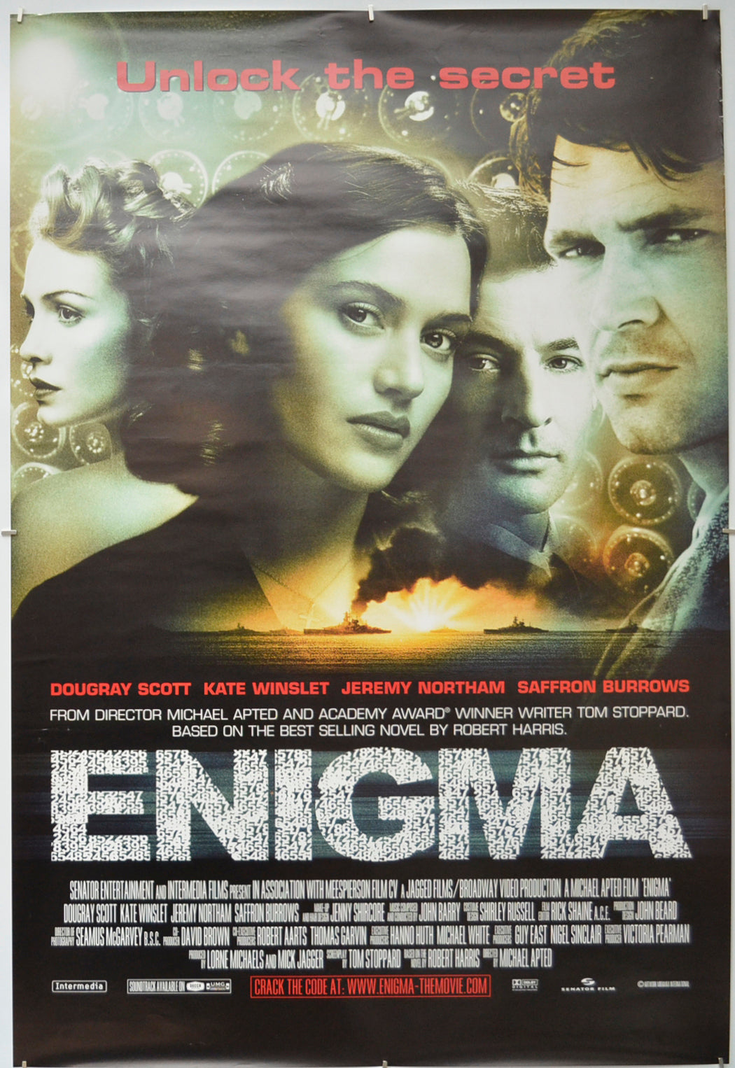 Enigma Riddler Movie “Enigma” Original One Sheet Poster - Film Poster - Movie Poster ...