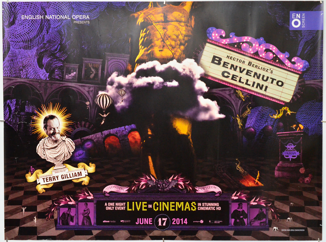 English National Opera Presents - Benvenuto Cellini - Original Quad Poster - Film Poster - Movie Poster