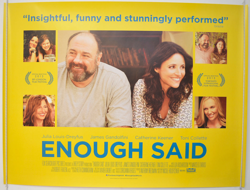 Enough Said  Original British Quad Poster - Film Poster - Movie Poster 