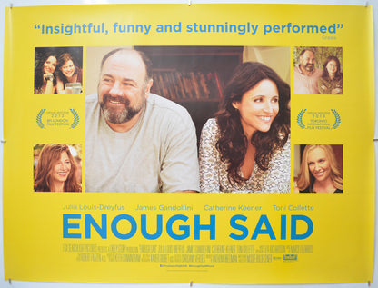 Enough Said Original Quad Poster - Film Poster - Movie Poster  