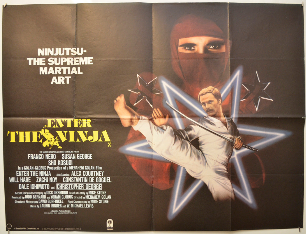 Enter The Ninja  Original Quad Poster - Film Poster - Movie Poster