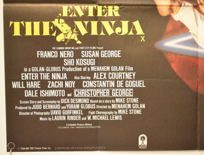 ENTER THE NINJA (Bottom Left) Cinema Quad Movie Poster 