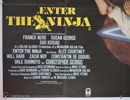 ENTER THE NINJA (Bottom Left) Cinema Quad Movie Poster 