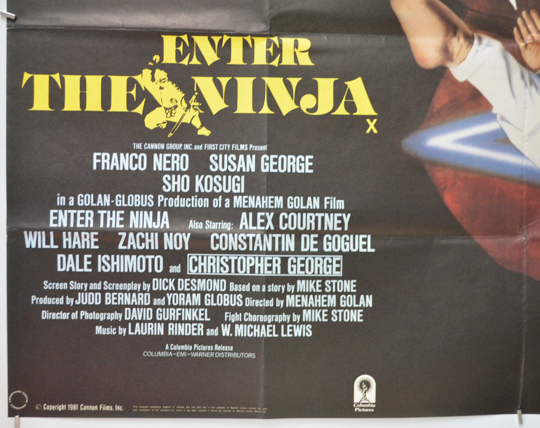 ENTER THE NINJA (Bottom Left) Cinema Quad Movie Poster 