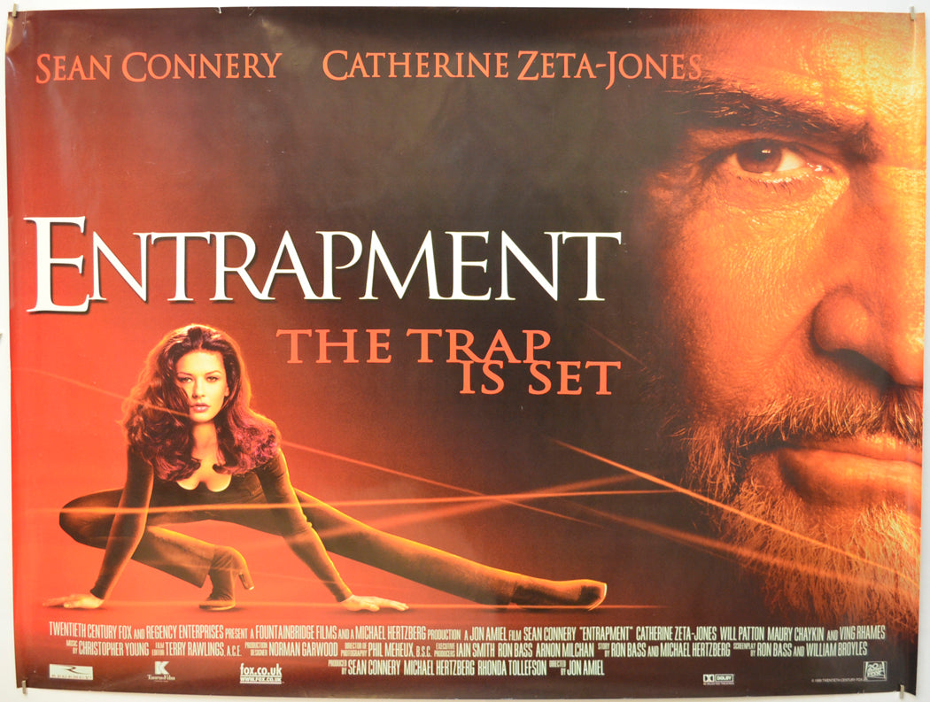 Entrapment Original Quad Poster - Film Poster - Movie Poster