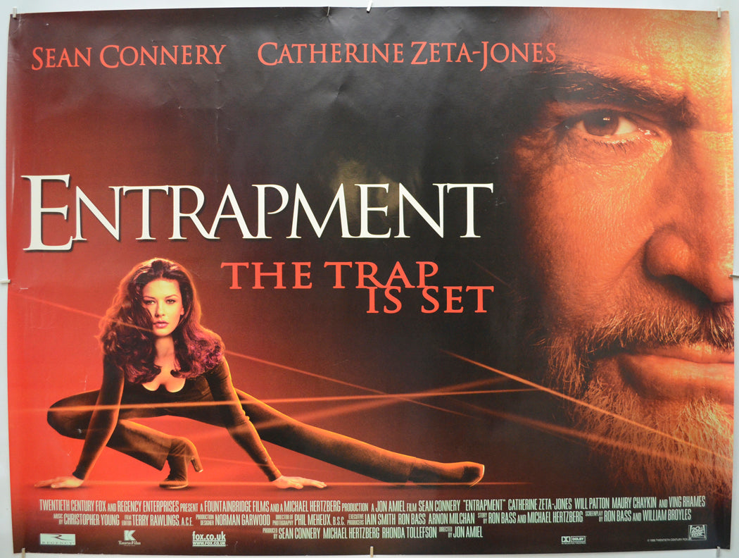 Entrapment Original Quad Poster - Film Poster - Movie Poster