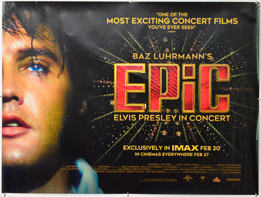 Epic: Elvis Presley in Concert - Original Quad Poster - Film Poster - Movie Poster