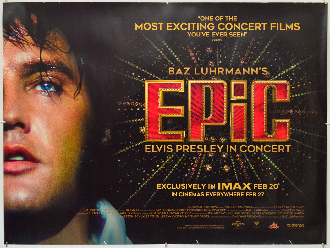 Epic: Elvis Presley in Concert - Original Quad Poster - Film Poster - Movie Poster