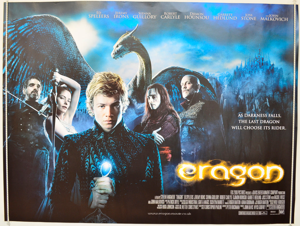 Eragon  (Blue Version)   Original Quad Poster - Film Poster - Movie Poster  