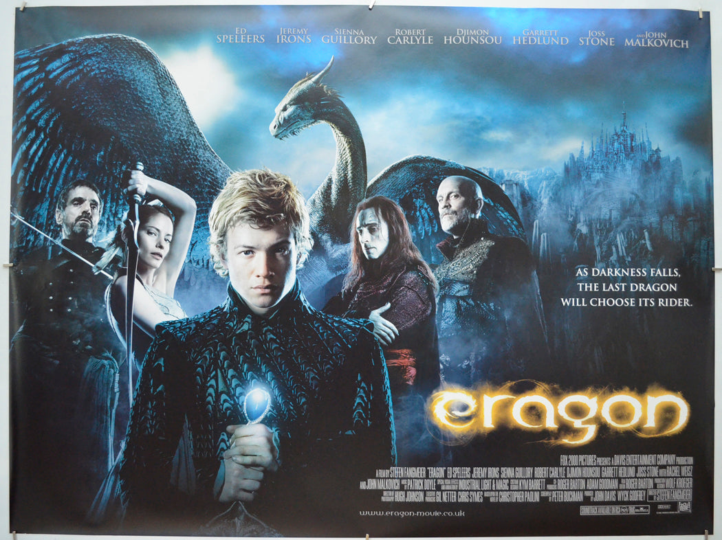 Eragon (Blue Version) Original Quad Poster - Film Poster - Movie Poster