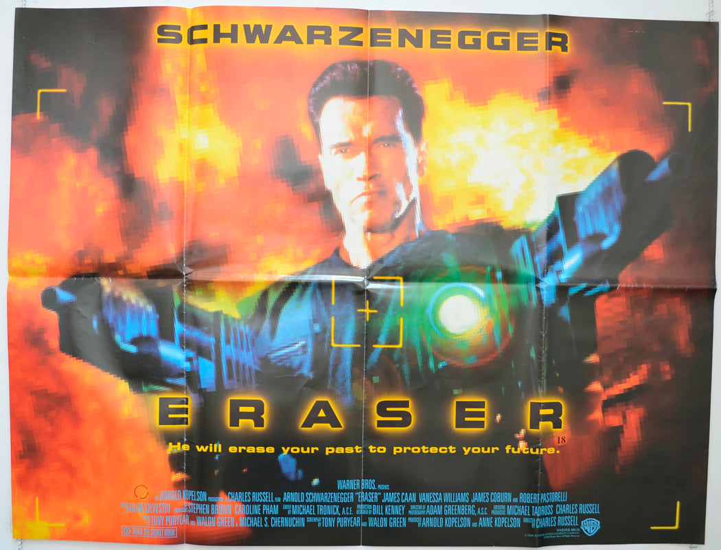 Eraser  Original British Quad Poster - Film Poster - Movie Poster 