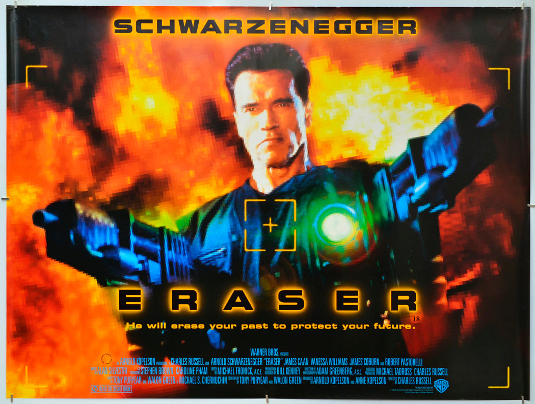 Eraser - Original Quad Poster - Film Poster - Movie Poster