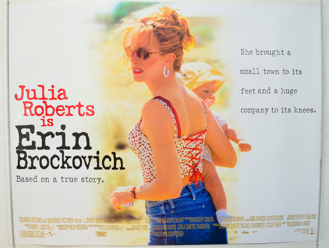 Erin Brockovich  Original British Quad Poster - Film Poster - Movie Poster