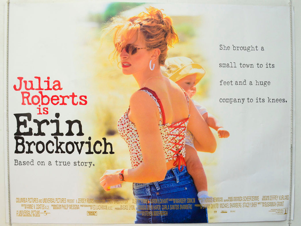 Erin Brockovich  Original British Quad Poster - Film Poster - Movie Poster